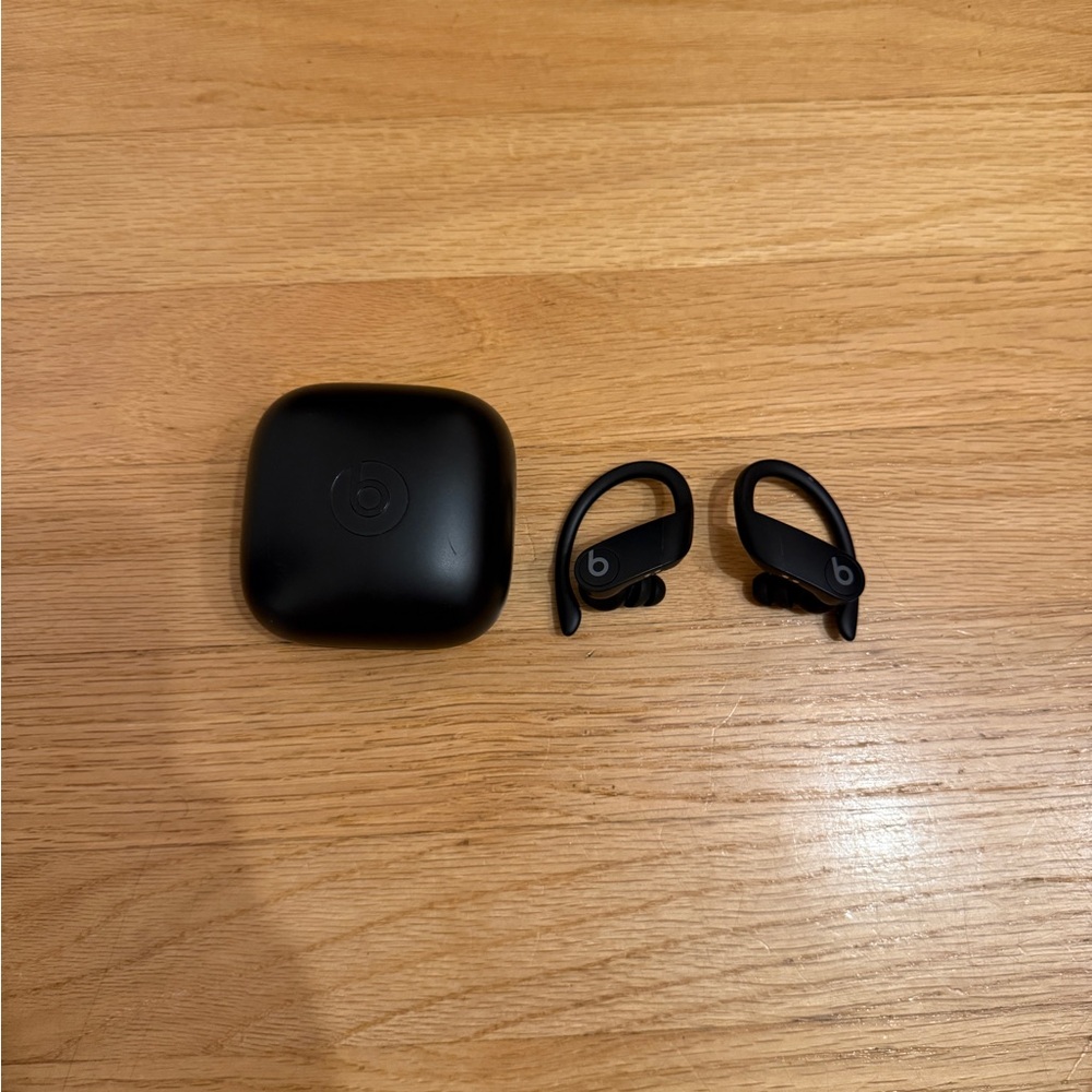 Black Power Beats Pro Wireless Earbuds with Charging Case